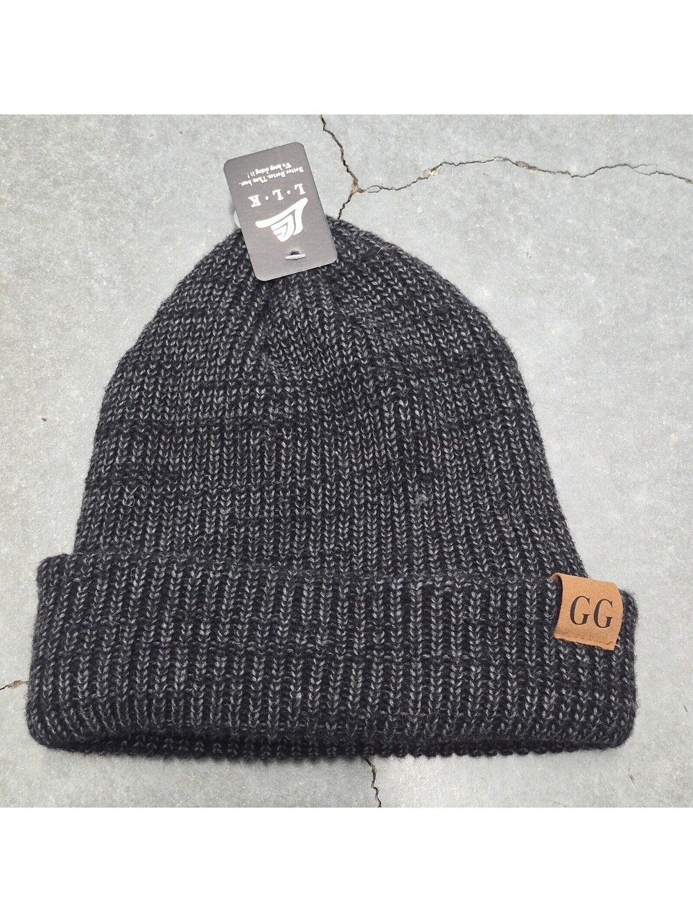 LLK Gray Knit Beanie NWT
